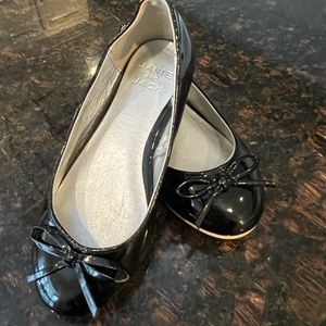 Jamie and Jack black patent flats